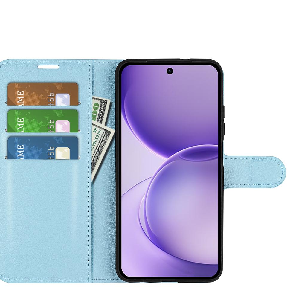 For OPPO Reno16 F / FS Litchi Texture Horizontal Flip Leather Phone Case with Holder - Blue - SYA003245910F