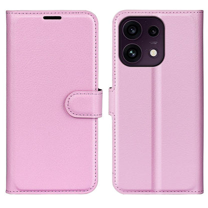 For OPPO Reno16 F / FS Litchi Texture Horizontal Flip Leather Phone Case with Holder - Pink - SYA003245910G