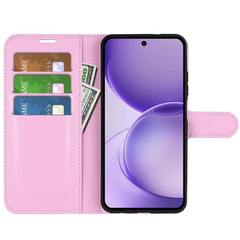 For OPPO Reno16 F / FS Litchi Texture Horizontal Flip Leather Phone Case with Holder - Pink - SYA003245910G