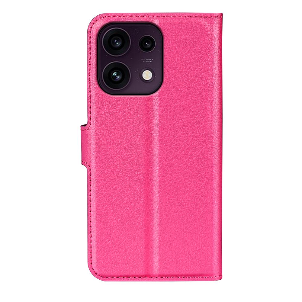 For OPPO Reno16 F / FS Litchi Texture Horizontal Flip Leather Phone Case with Holder - Rose Red - SYA003245910H