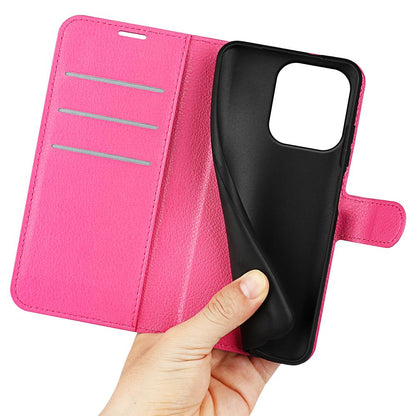 For OPPO Reno16 F / FS Litchi Texture Horizontal Flip Leather Phone Case with Holder - Rose Red - SYA003245910H