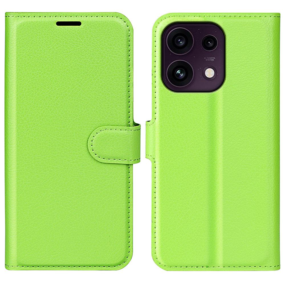 For OPPO Reno16 F / FS Litchi Texture Horizontal Flip Leather Phone Case with Holder - Green - SYA003245910I