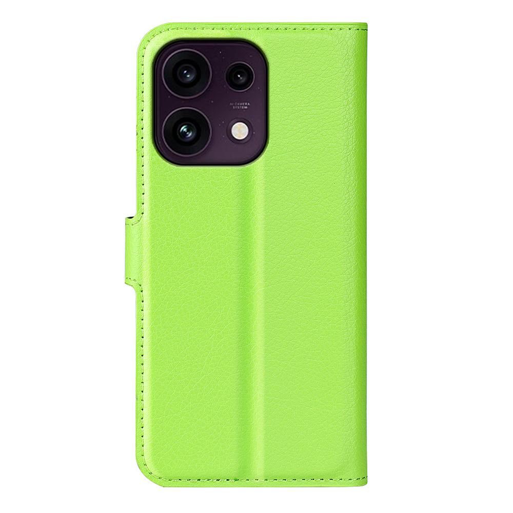 For OPPO Reno16 F / FS Litchi Texture Horizontal Flip Leather Phone Case with Holder - Green - SYA003245910I