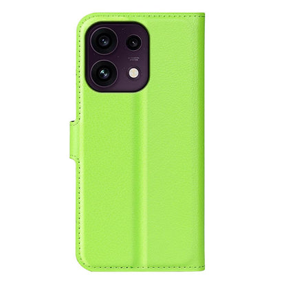 For OPPO Reno16 F / FS Litchi Texture Horizontal Flip Leather Phone Case with Holder - Green - SYA003245910I