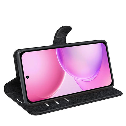 or OPPO Reno16 5G /16 Pro 5G Global Litchi Texture Horizontal Flip Leather Phone Case with Holder - Black - SYA003245911A