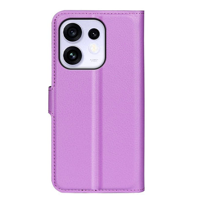 or OPPO Reno16 5G /16 Pro 5G Global Litchi Texture Horizontal Flip Leather Phone Case with Holder - Purple - SYA003245911E