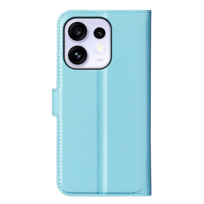 or OPPO Reno16 5G /16 Pro 5G Global Litchi Texture Horizontal Flip Leather Phone Case with Holder - Blue - SYA003245911F