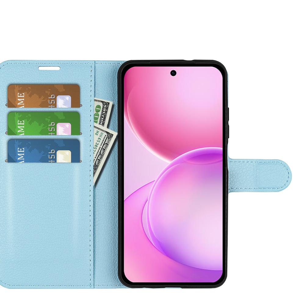 or OPPO Reno16 5G /16 Pro 5G Global Litchi Texture Horizontal Flip Leather Phone Case with Holder - Blue - SYA003245911F