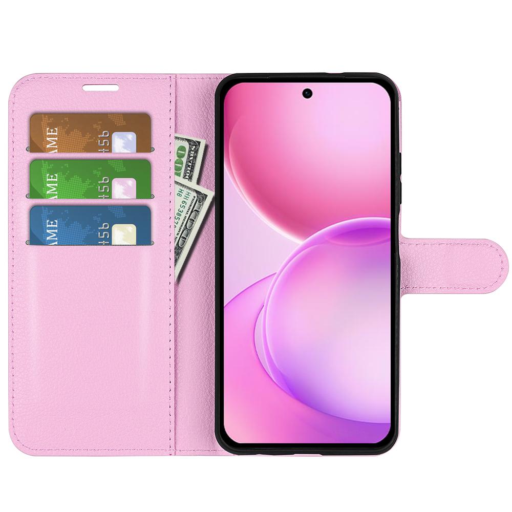 or OPPO Reno16 5G /16 Pro 5G Global Litchi Texture Horizontal Flip Leather Phone Case with Holder - Pink - SYA003245911G
