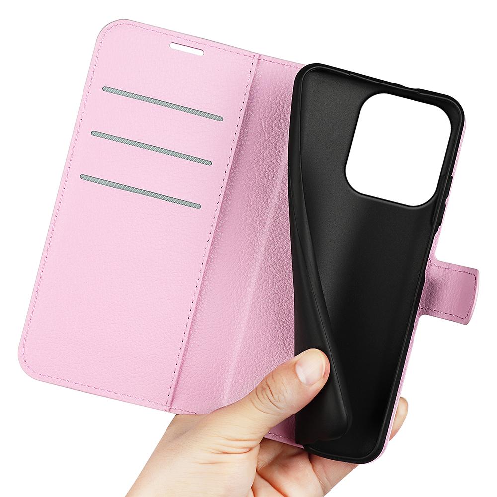 or OPPO Reno16 5G /16 Pro 5G Global Litchi Texture Horizontal Flip Leather Phone Case with Holder - Pink - SYA003245911G