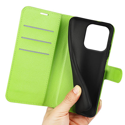 or OPPO Reno16 5G /16 Pro 5G Global Litchi Texture Horizontal Flip Leather Phone Case with Holder - Green - SYA003245911I