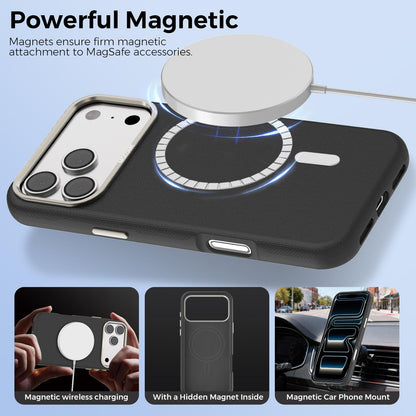 For iPhone 18 Pro Max Mocome Plain Magnetic Shockproof Phone Case - Black - SYA003247601A