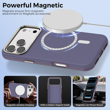 For iPhone 18 Pro Max Mocome Plain Magnetic Shockproof Phone Case - Purple - SYA003247601C