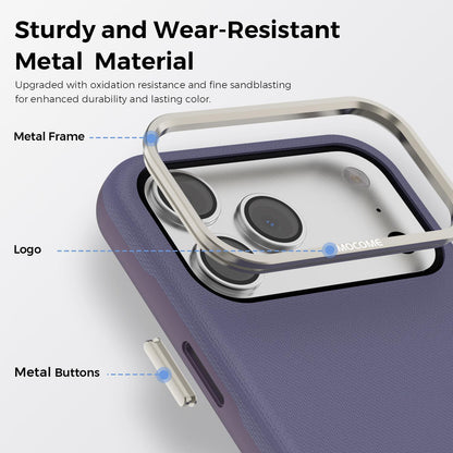For iPhone 18 Pro Max Mocome Plain Magnetic Shockproof Phone Case - Purple - SYA003247601C