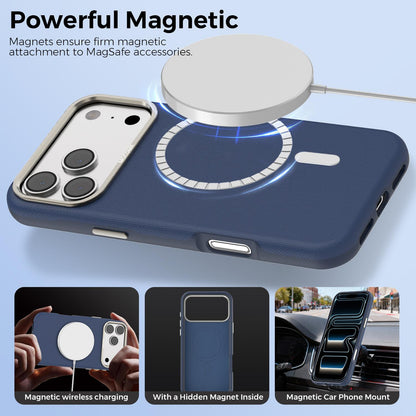 For iPhone 18 Pro Max Mocome Plain Magnetic Shockproof Phone Case - Blue - SYA003247601D