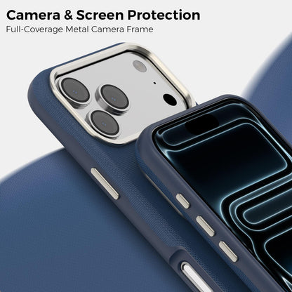 For iPhone 18 Pro Max Mocome Plain Magnetic Shockproof Phone Case - Blue - SYA003247601D