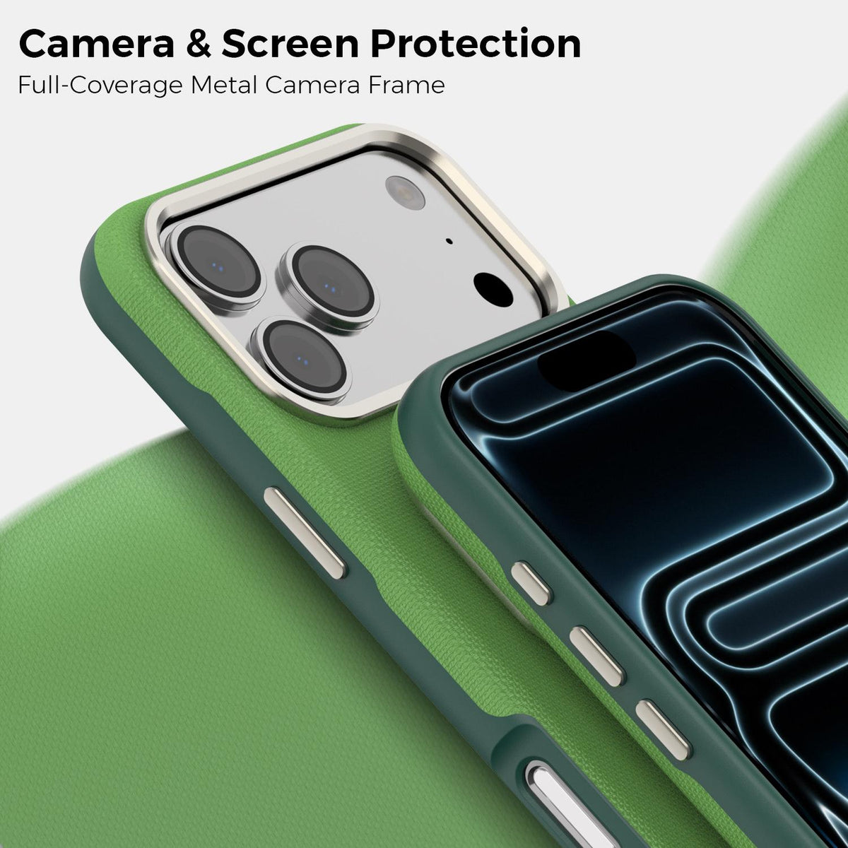 For iPhone 18 Pro Max Mocome Plain Magnetic Shockproof Phone Case - Green - SYA003247601E