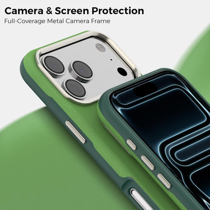 For iPhone 18 Pro Max Mocome Plain Magnetic Shockproof Phone Case - Green - SYA003247601E