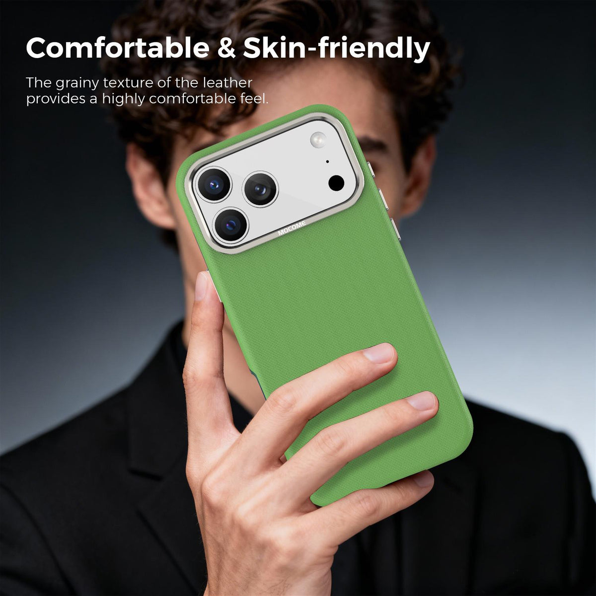 For iPhone 18 Pro Max Mocome Plain Magnetic Shockproof Phone Case - Green - SYA003247601E