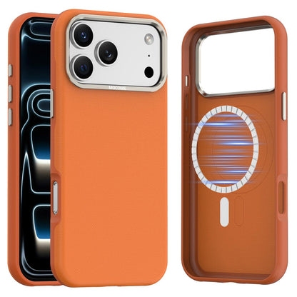 For iPhone 18 Pro Max Mocome Plain Magnetic Shockproof Phone Case - Orange - SYA003247601F