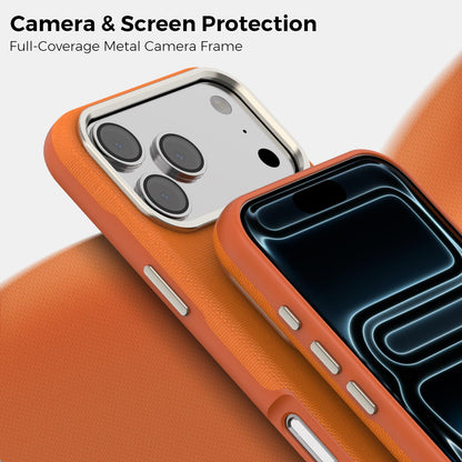 For iPhone 18 Pro Max Mocome Plain Magnetic Shockproof Phone Case - Orange - SYA003247601F