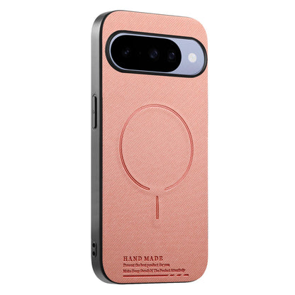 For Google Pixel 11 Fabric Magnetic PU Back Cover Phone Case - Pink - SYA003288907G