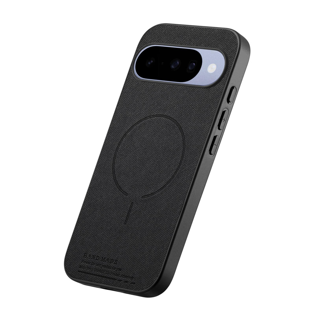 For Google Pixel 11 Pro Fabric Magnetic PU Back Cover Phone Case - Black - SYA003288908A