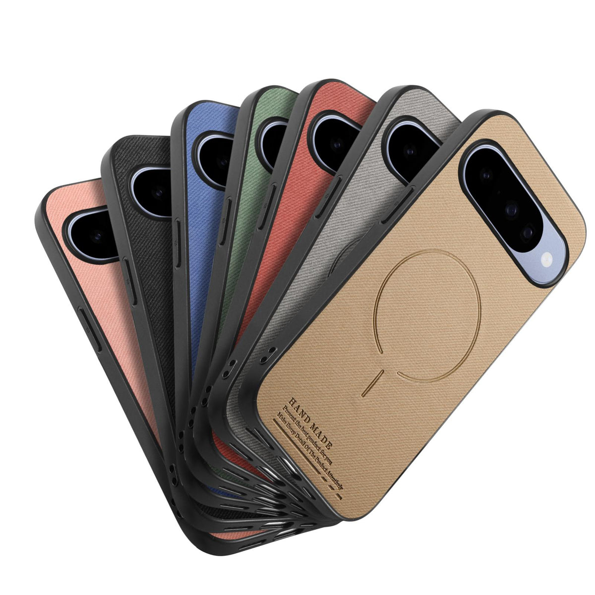 For Google Pixel 11 Fabric Magnetic PU Back Cover Phone Case - Gray - SYA003288907C