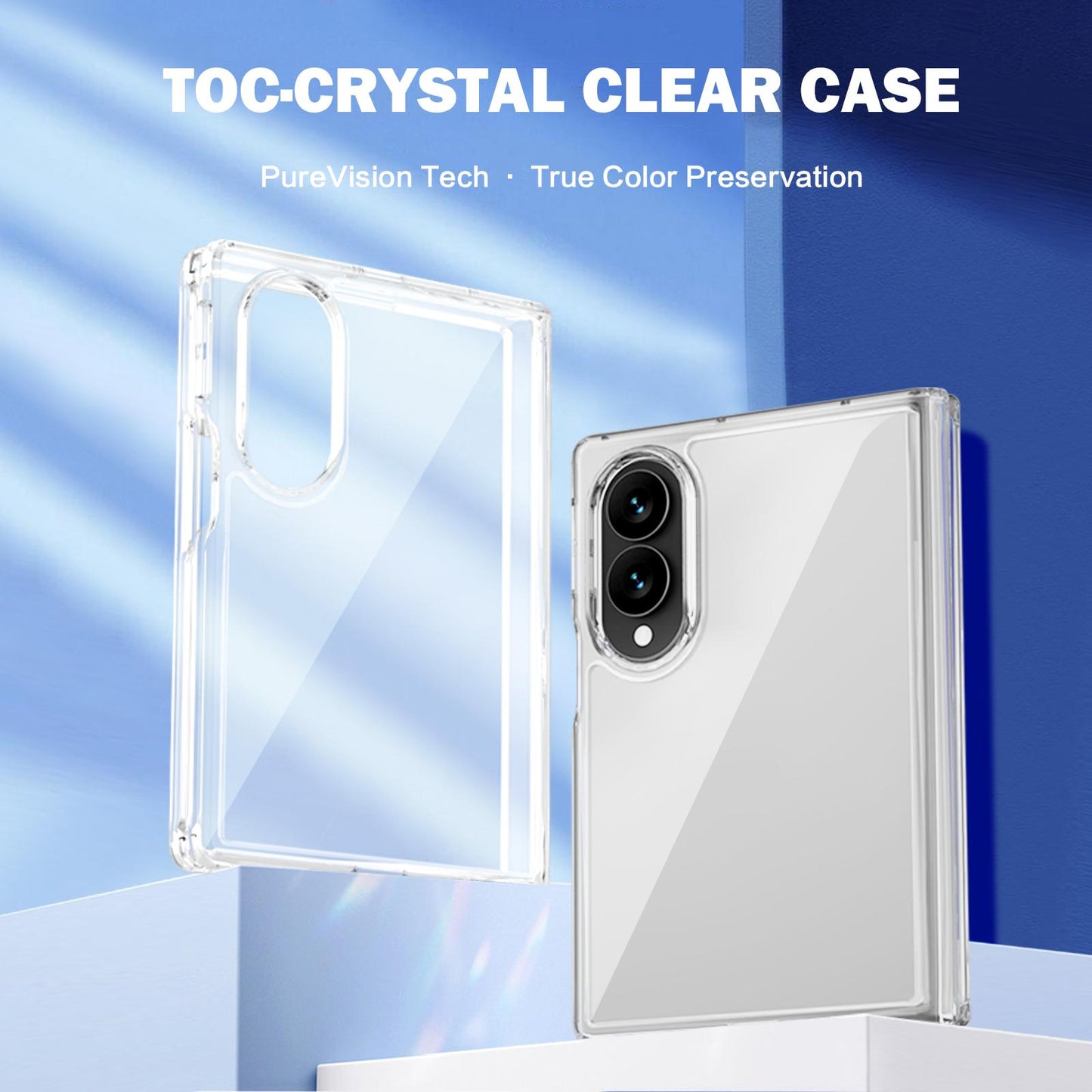 For Galaxy Z Fold8 5G LeReach TOC Clear Series Composite Armor TPU Acrylic Hybrid Shockproof Phone Case