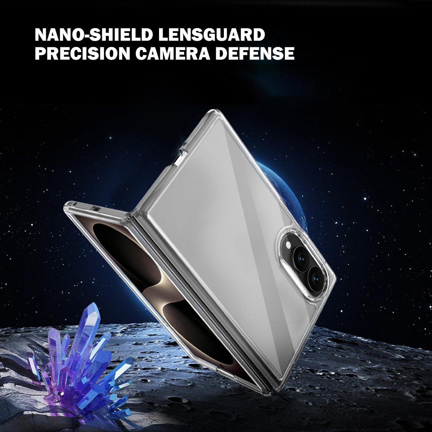For Galaxy Z Fold8 5G LeReach TOC Clear Series Composite Armor TPU Acrylic Hybrid Shockproof Phone Case