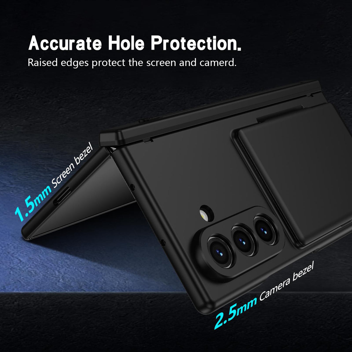 For Galaxy Z Fold8 Ultra 5G Card Bag Holder Hinge Integrated Film Phone Case, No Pen - Black - SYA003377701B