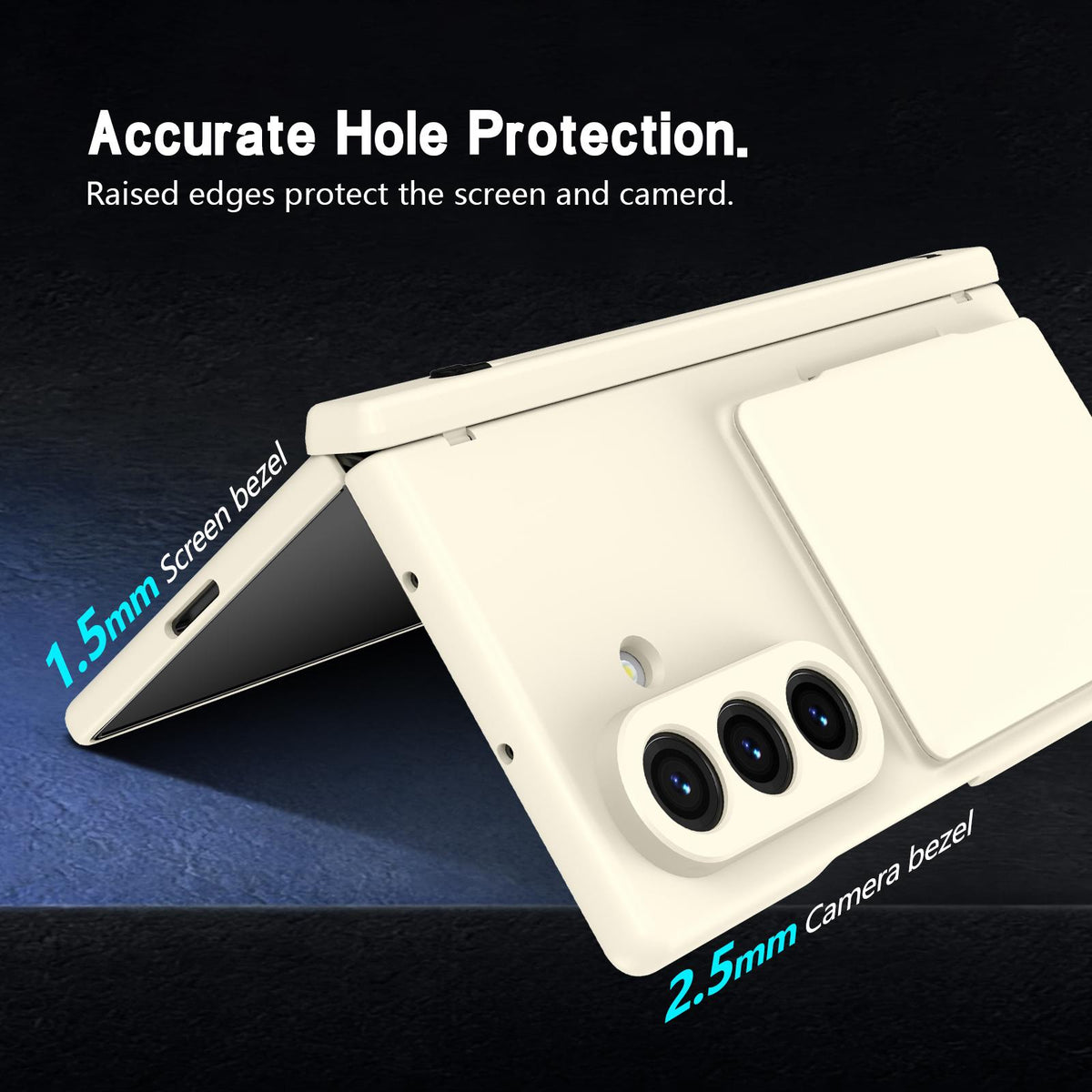 For Galaxy Z Fold8 Ultra 5G Card Bag Holder Hinge Integrated Film Phone Case, No Pen - White - SYA003377701F