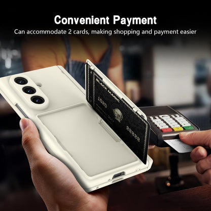 For Galaxy Z Fold8 Ultra 5G Card Bag Holder Hinge Integrated Film Phone Case, No Pen - White - SYA003377701F