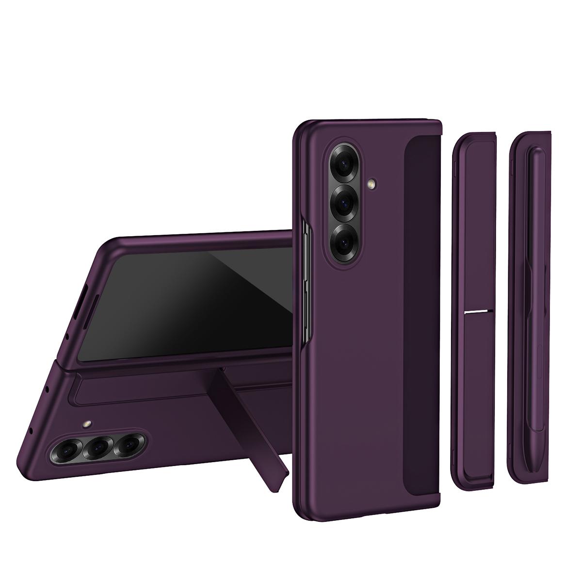 For Galaxy Z Fold8 Ultra 5G 2-in-1 Hard PC Folding Phone Case with Holder Pen Slot - Red - SYA003386001C
