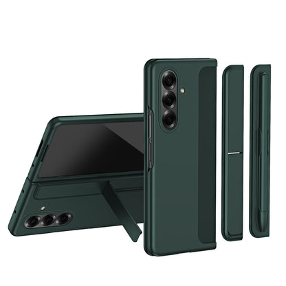 For Galaxy Z Fold8 Ultra 5G 2-in-1 Hard PC Folding Phone Case with Holder Pen Slot - Green - SYA003386001D