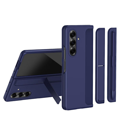 For Galaxy Z Fold8 Ultra 5G 2-in-1 Hard PC Folding Phone Case with Holder Pen Slot - , Blue - SYA003386001E
