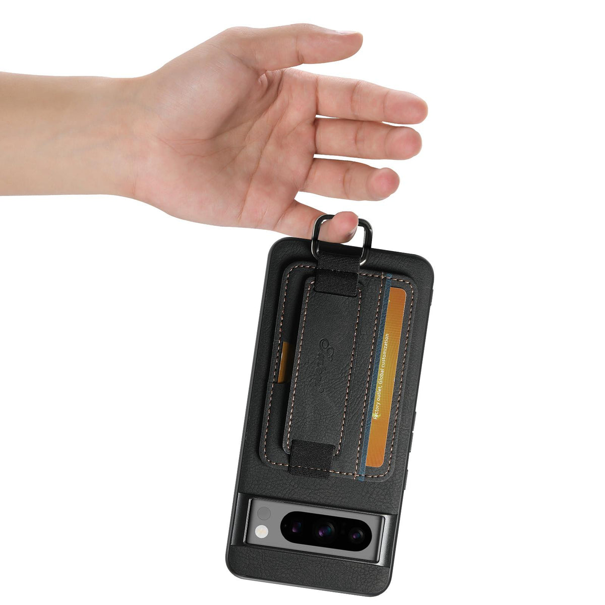 For Google Pixel 11 Pro XL Suteni H13 Litchi Leather Wrist Strap Wallet Back Phone Case - Black - SYA003409501A