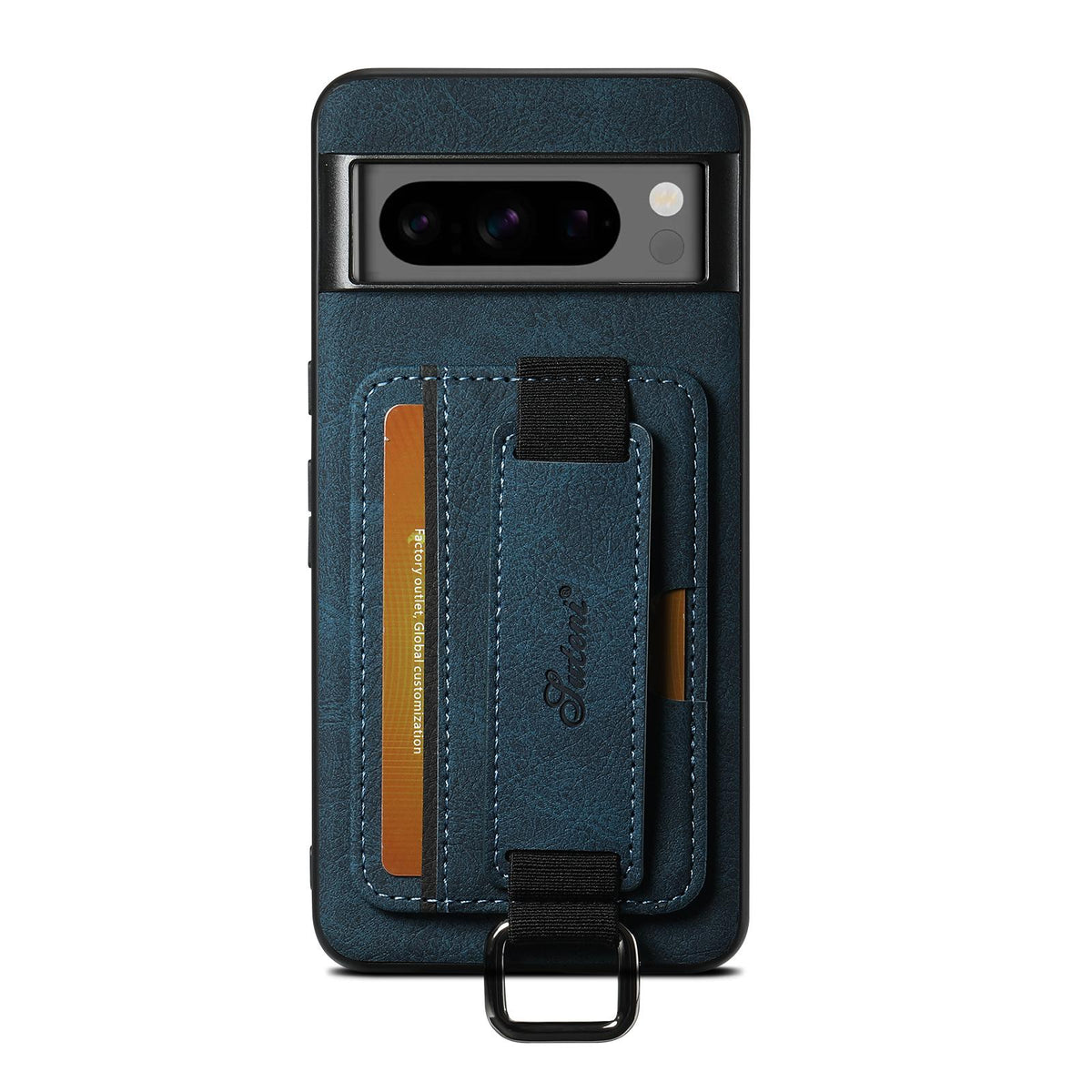 For Google Pixel 11 Pro XL Suteni H13 Litchi Leather Wrist Strap Wallet Back Phone Case - Blue - SYA003409501C