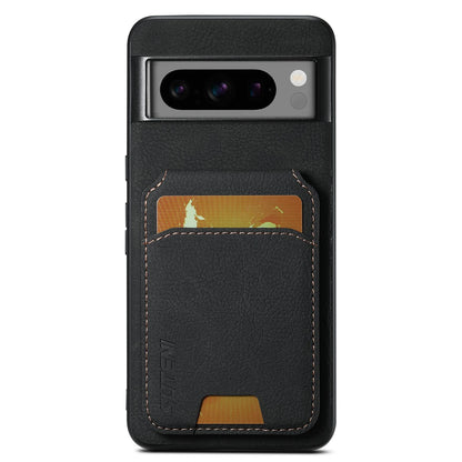 For Google Pixel 11 Pro Suteni H02 Litchi Leather Card Wallet Stand Back Phone Case - Black - SYA003409602A