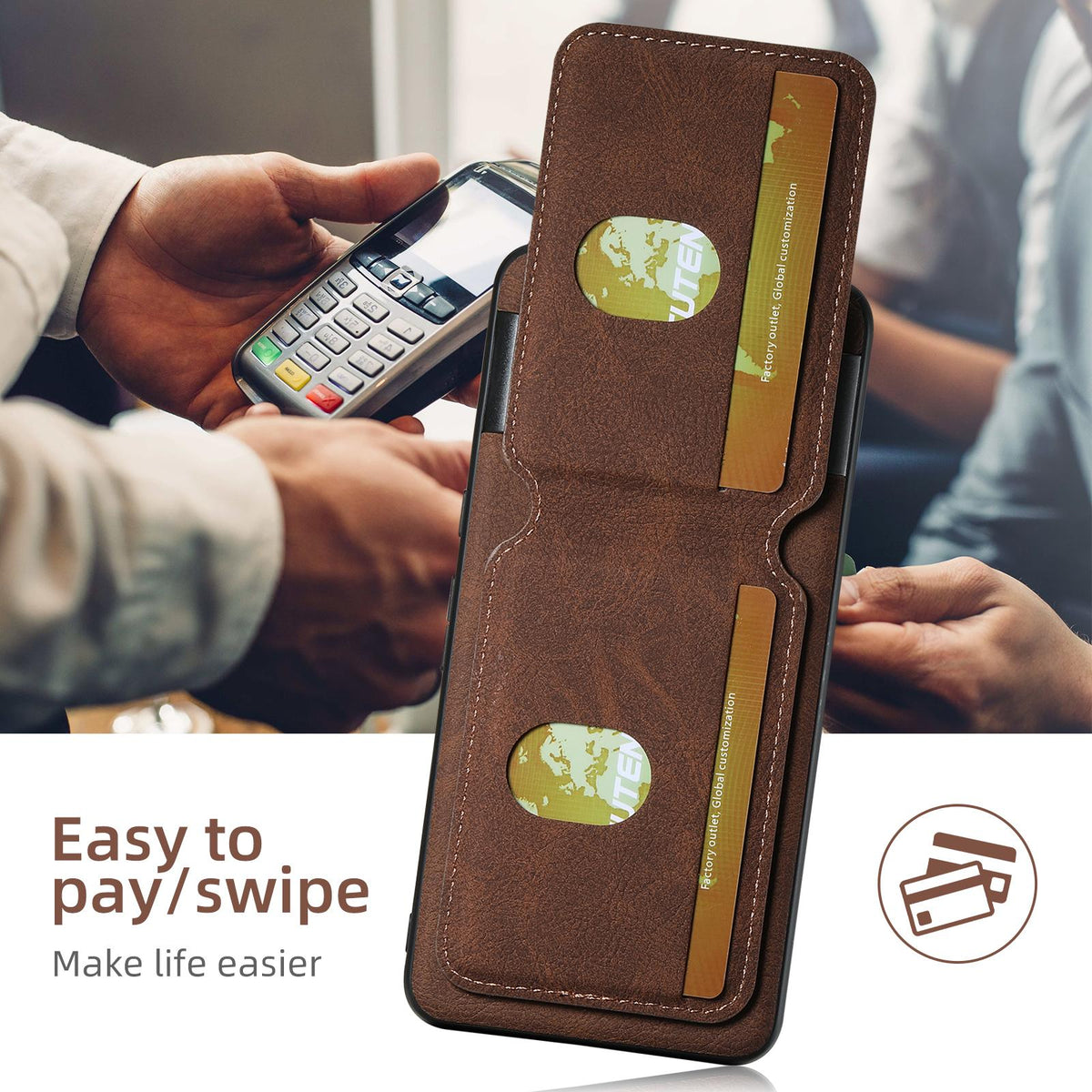 For Google Pixel 11 Pro Suteni H02 Litchi Leather Card Wallet Stand Back Phone Case - Brown - SYA003409602B