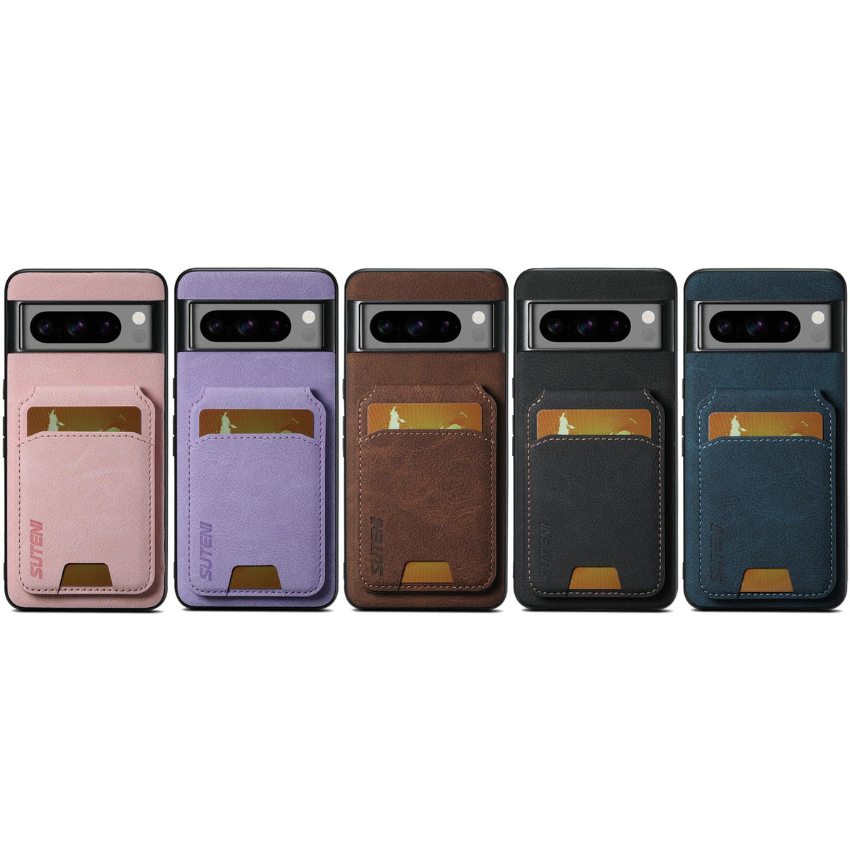 For Google Pixel 11 Pro Suteni H02 Litchi Leather Card Wallet Stand Back Phone Case - Black - SYA003409602A