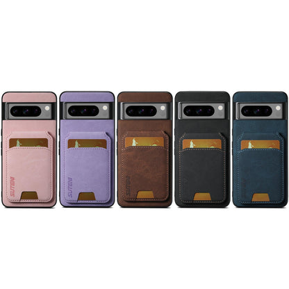 For Google Pixel 11 Pro Suteni H02 Litchi Leather Card Wallet Stand Back Phone Case - Black - SYA003409602A