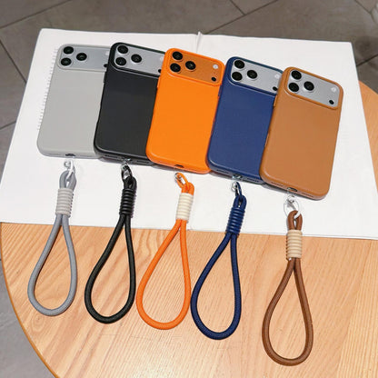 For iPhone 11 Pro Max Imitation Dot-texture TPU Phone Case with Strap - Blue - SYA003421023A