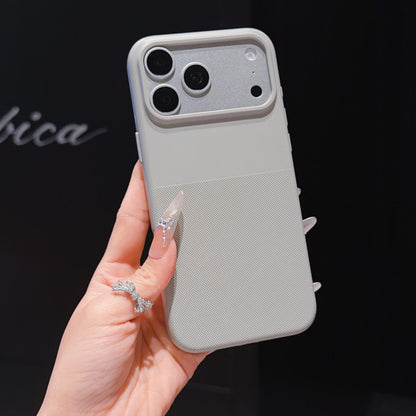 For iPhone 17 Pro Max Imitation Dot-texture TPU Phone Case - Gray - SYA003421101C