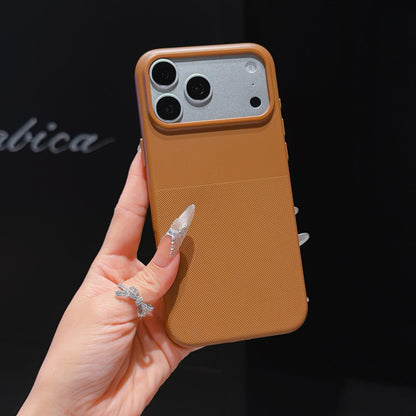 For iPhone 17 Pro Max Imitation Dot-texture TPU Phone Case - Brown - SYA003421101D