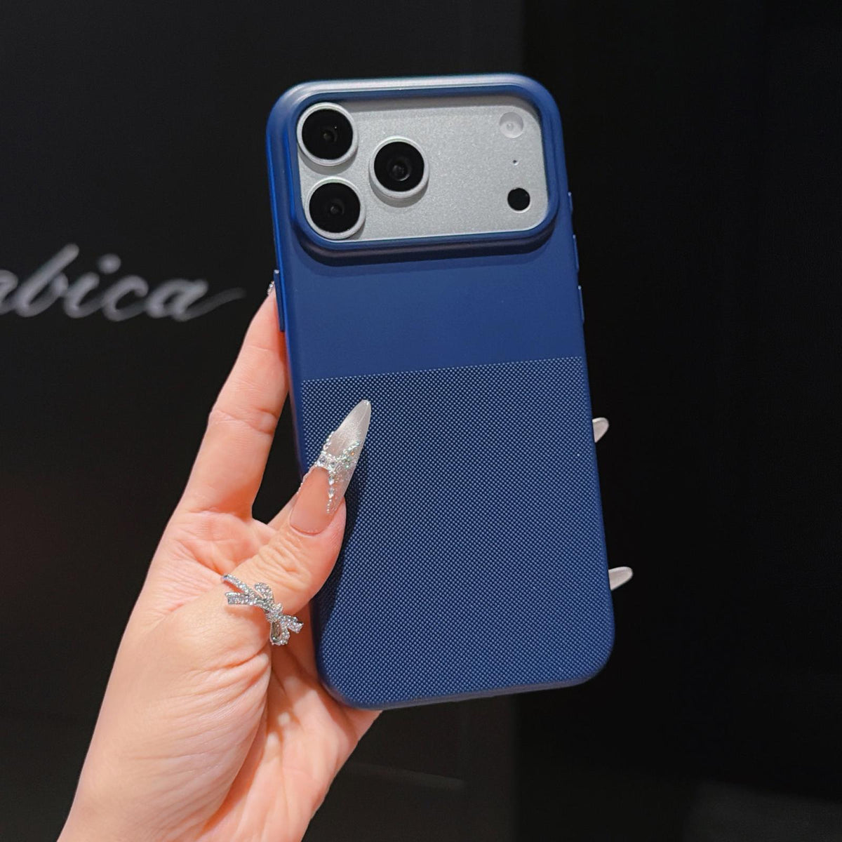 For iPhone 17 Pro Imitation Dot-texture TPU Phone Case - Blue - SYA003421102A