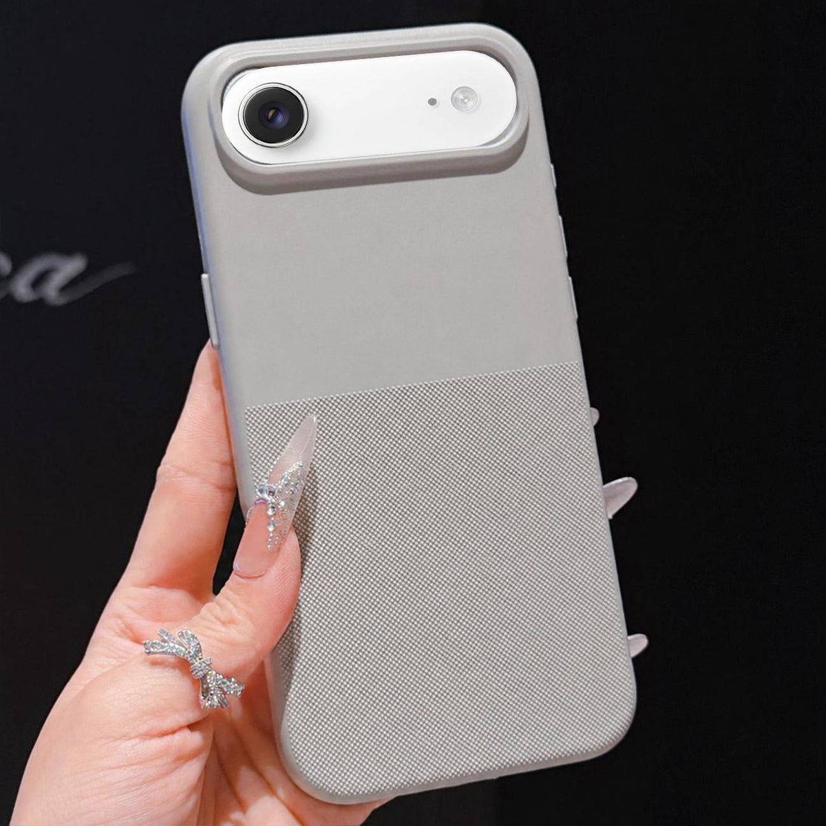 For iPhone Air Imitation Dot-texture TPU Phone Case - Gray - SYA003421104C
