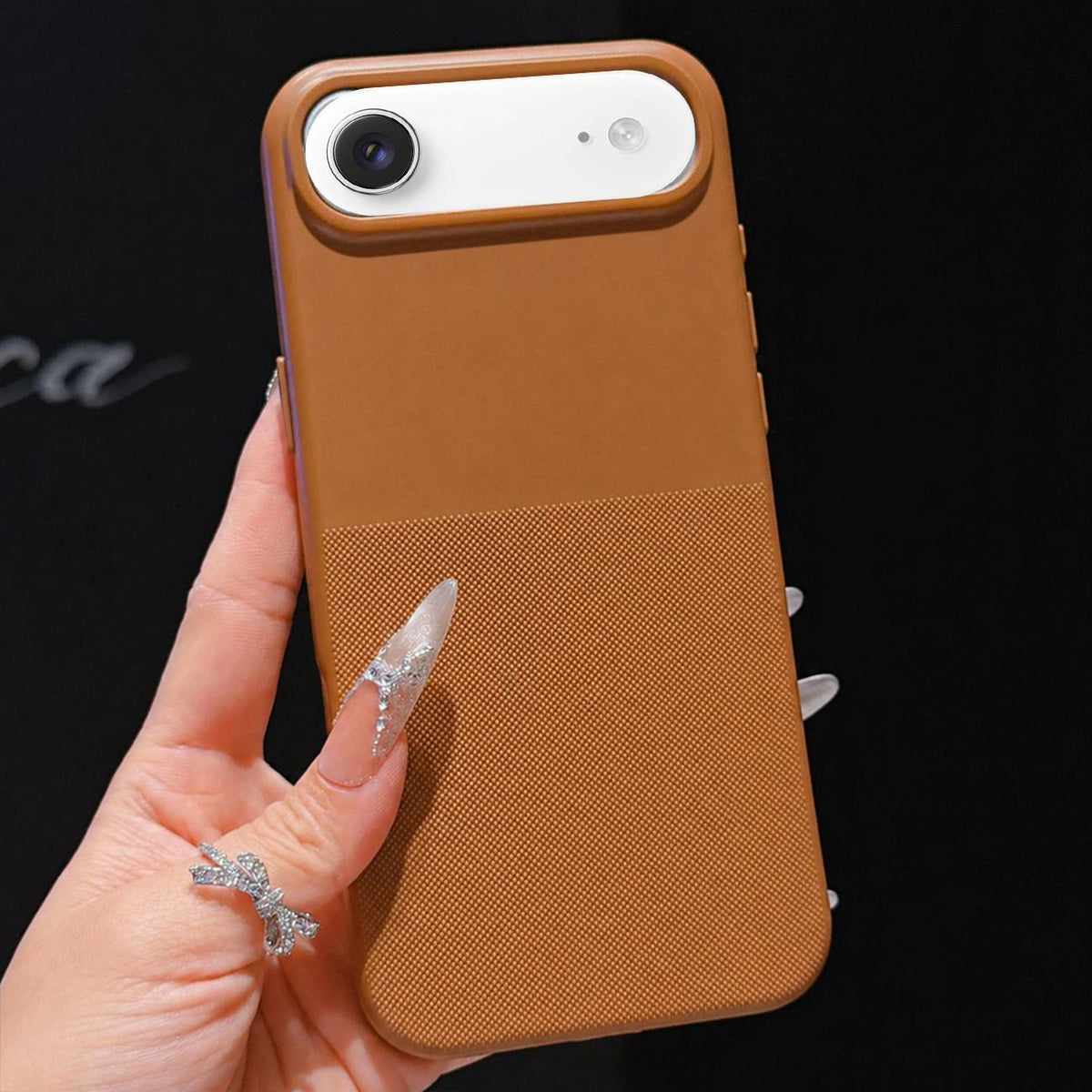 For iPhone Air Imitation Dot-texture TPU Phone Case - Brown - SYA003421104D