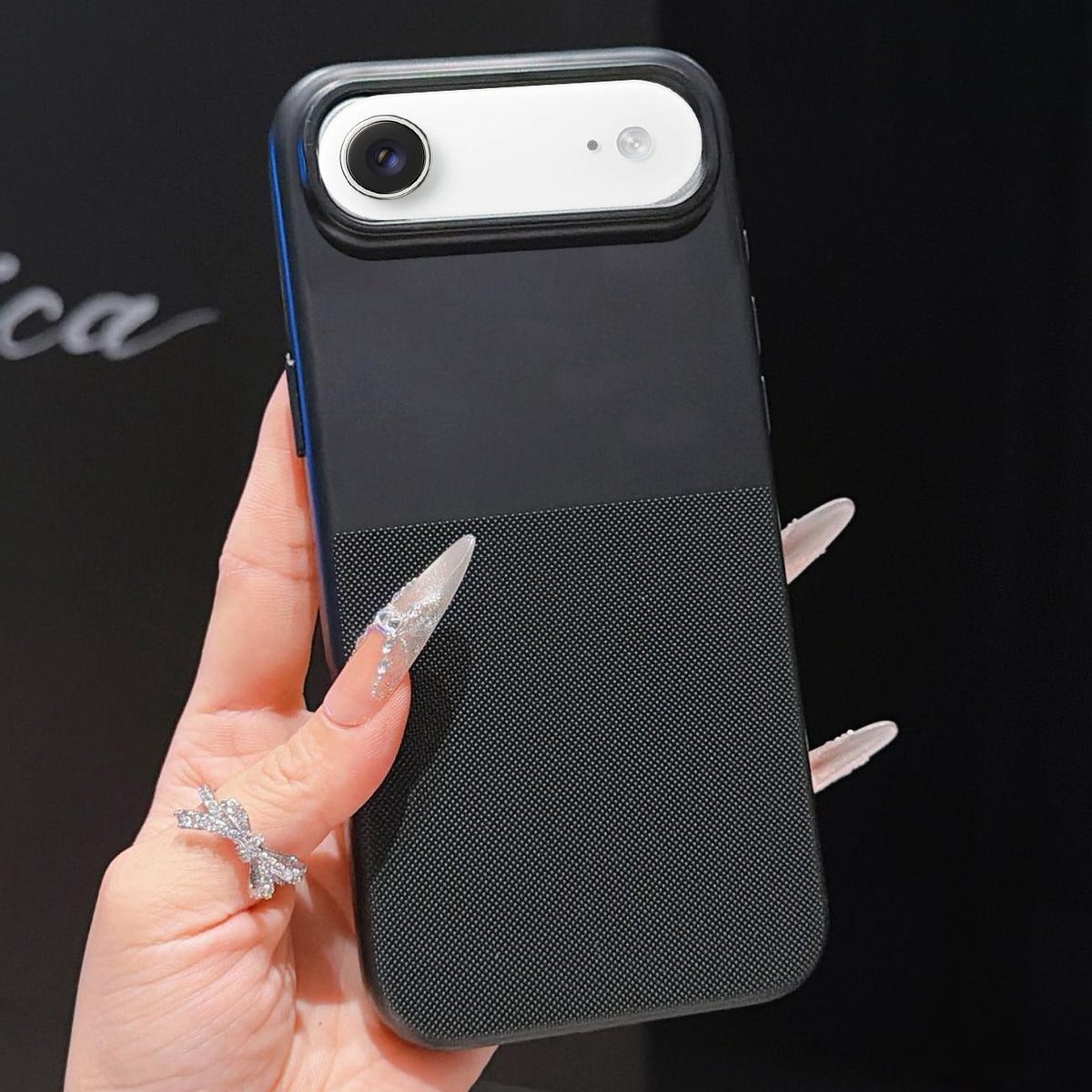 For iPhone Air Imitation Dot-texture TPU Phone Case - Black - SYA003421104E