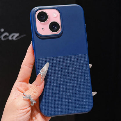 For iPhone 15 Imitation Dot-texture TPU Phone Case - Blue - SYA003421112A